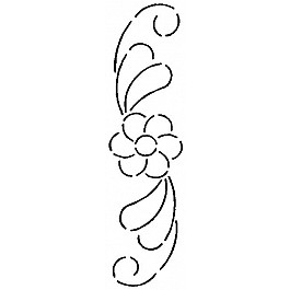 Border, Flower Design 10.2 cm (6 inch)
