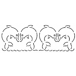 Border Dancing Dolphins, 14 cm