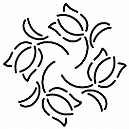 Tulip Circle Block, 10 cm (4'')