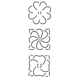 Flower 3 Blocks, 7.6 cm (3 inch)