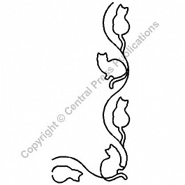 Cat Dance Border 7.6 cm