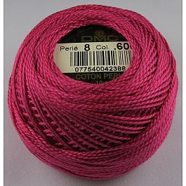 DMC Coton Perlé No. 8 Color 600 dkCranb.