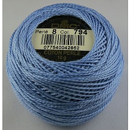 DMC Coton Perlé No. 8 Color 794 Cornflow