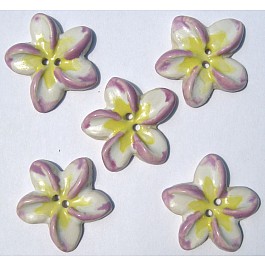 large purple flower 32 mm, 5 buttons