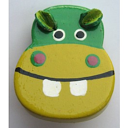 grünes Hippo 20 mm x 16 mm