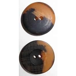2-hole Button orange/black, 23 mm (1'')