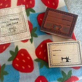 Fabric Stamp 'Handmade By'