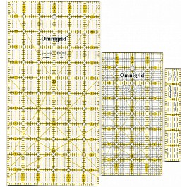 Omnigrid Basic 3 piece Rotary Ruler Set: 10.5'', 8.5'' & 6.5'' in Inches