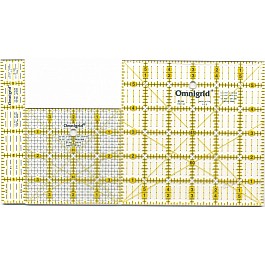 Omnigrid 3 piece Rotary Ruler Set: 6'', 4'' & 1''x6'' in Inches