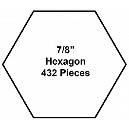 600 Paper Pieces Hexagon 7/8''
