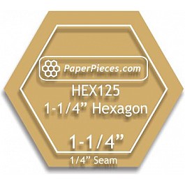 Acrylic Hexagon 1 1/4'' Template