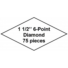 75 Paper Pieces 6-Point Diamond 1 1/2''