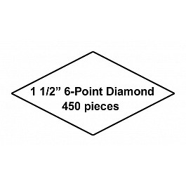450 Paper Pieces 6-Point Diamond 1 1/2''