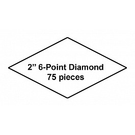 75 Paper Pieces 6-Point Diamond 2''