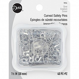 40 Curved Safety Pins Quiltbasting No. 2