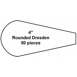 100 Paper Pieces ROUNDED Dresden 4''