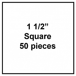 50 Paper Pieces Squares 1 1/2''