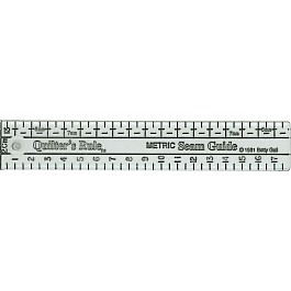 Metric Seam Guide 3 x 18 cm black marks