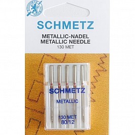 5 Metallic Schmetz Needles 80/12
