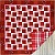 Kuscheldecke Flanell, rot 150 cm x 150 cm