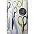 Sewing Kit with scissors-print green-white