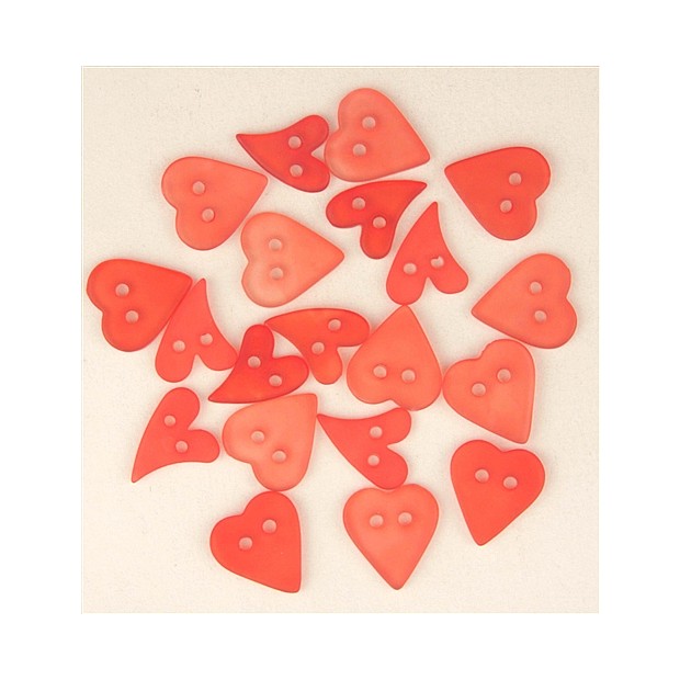 Clear Red Hearts 1.4cm approx. 20pcs