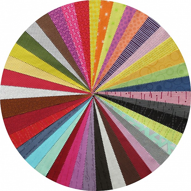 Colored Fabric-Kit Mystery 2016 Funky Version!