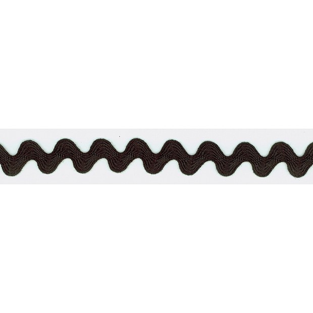 1.75cm Ric Rac Zick-Zack Band black