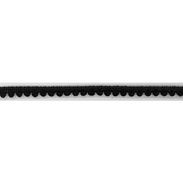 Baby Ball Fringe Ribbon 10mm black