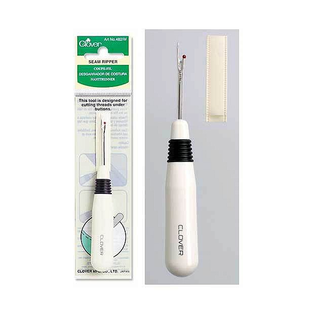 Seam Ripper Clover, white handle
