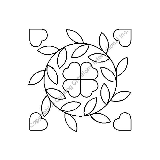 Block Bridal Wreath, 34.3 cm
