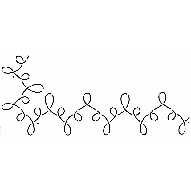 Curly Q Border, 7.6 cm