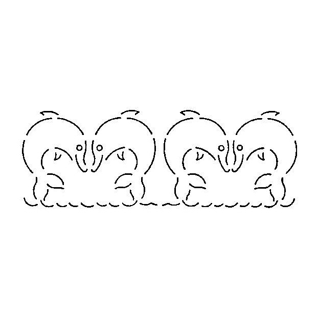 Border Dancing Dolphins, 14 cm
