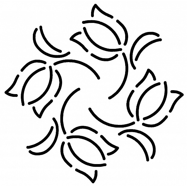 Tulip Circle Block, 10 cm (4'')