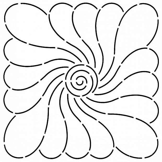 Block Feather for a Square, 23 cm (9'')