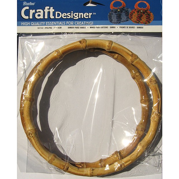 2 Bamboo Bag Handles (19 cm)