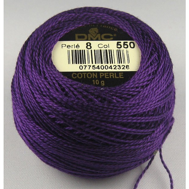 DMC Coton Perlé No. 8 Color 550 dkViolet