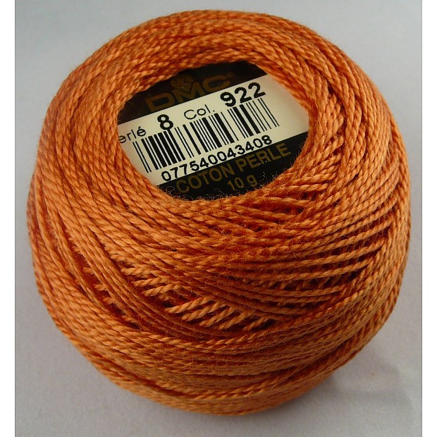 DMC Coton Perlé No. 8 Color 922 ltCopper