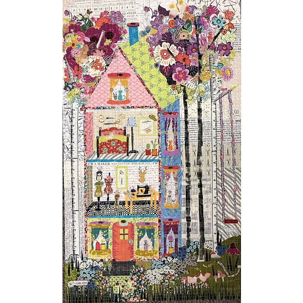 The Quilt Studio --- my working area Collage quilt pattern 