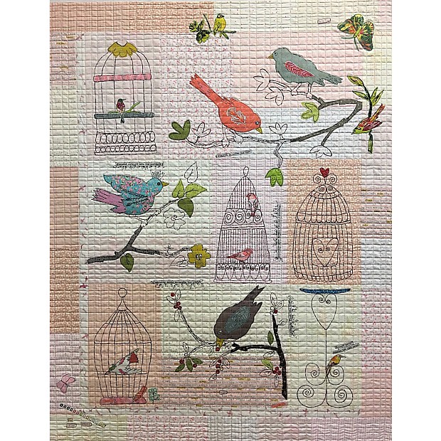 Chirp Chirp collage quilt pattern 