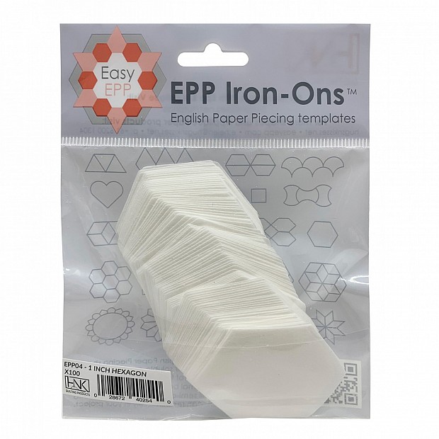 100 pcs Iron-ons- iron on 1'' Hexagons