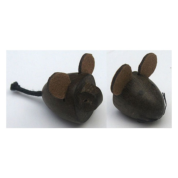 graubraune Maus Vorder- und Hinterteil