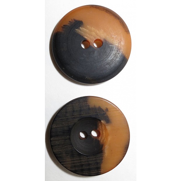 2-hole Button orange/black, 23 mm (1'')