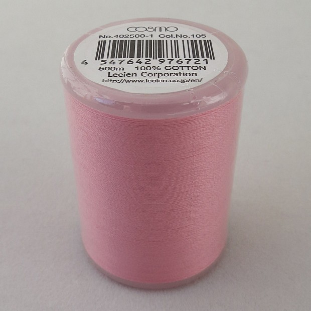 Tsu Mu Gi Sewing Thread Cotton 105 pink lavendar