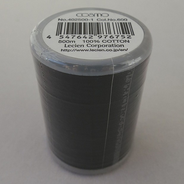 Tsu Mu Gi Sewing Thread Cotton 600 black