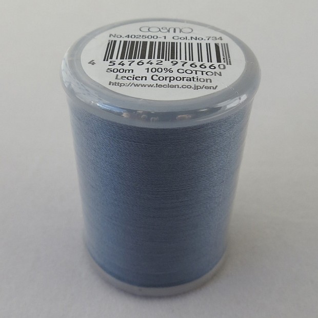 Tsu Mu Gi Sewing Thread Cotton 734 dusty blue