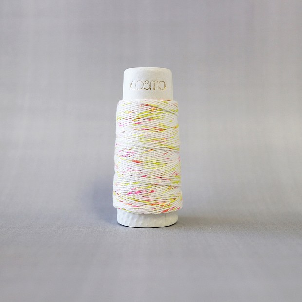 Hidamari Sashiko Yarn Shaved Ice Pink Yellow 30 m