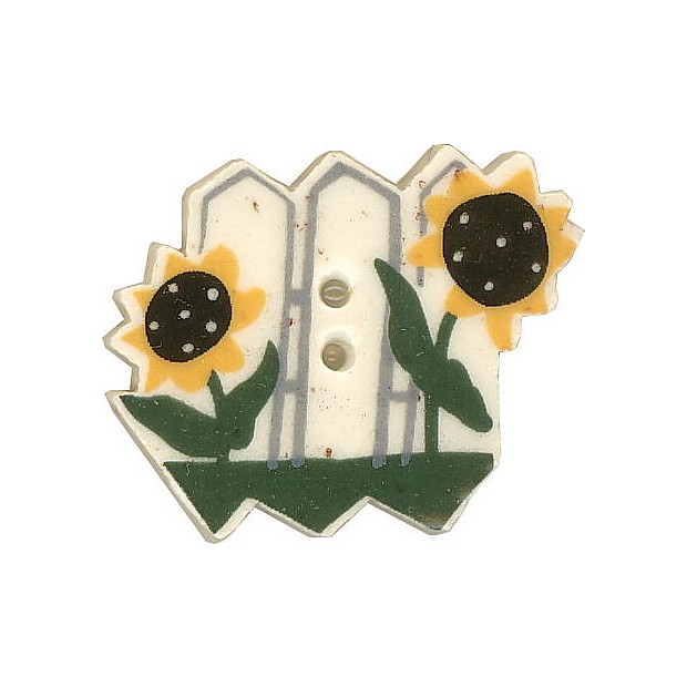 Picket Fence with Sunflowers
