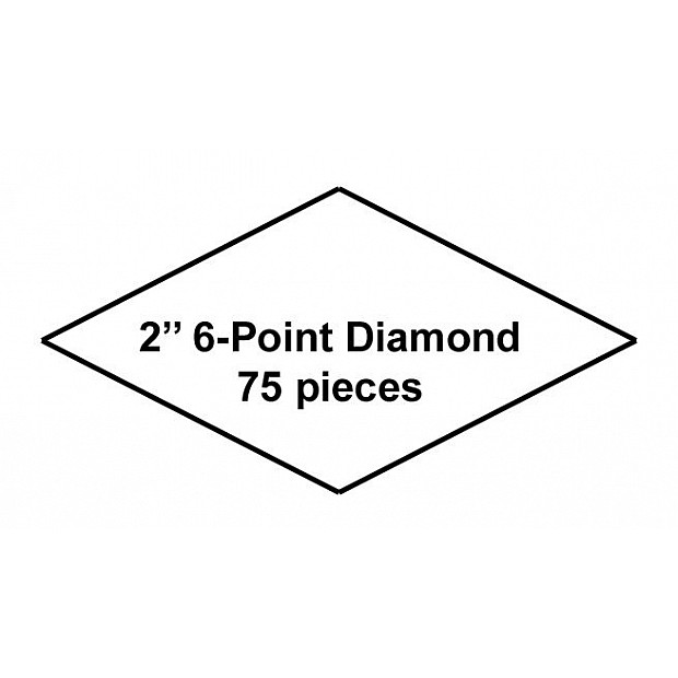75 Paper Pieces 6-Point Diamond 2''