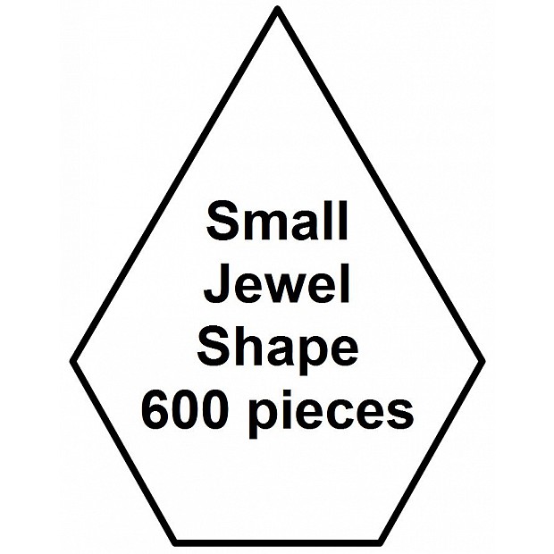 600 Paper Pieces 1/2'' Jewel Shape